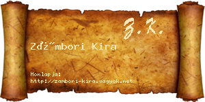 Zámbori Kira névjegykártya